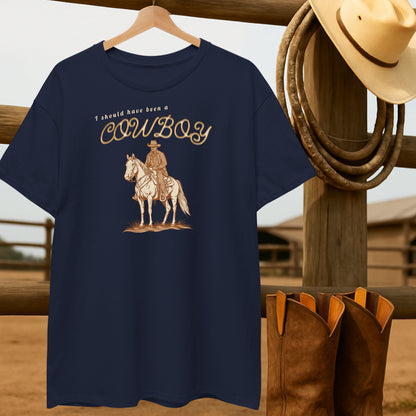 Should been a Cowboy T-shirt-retro-western-americana-vintage-style-T-Shirt-by-Retro-Ranch