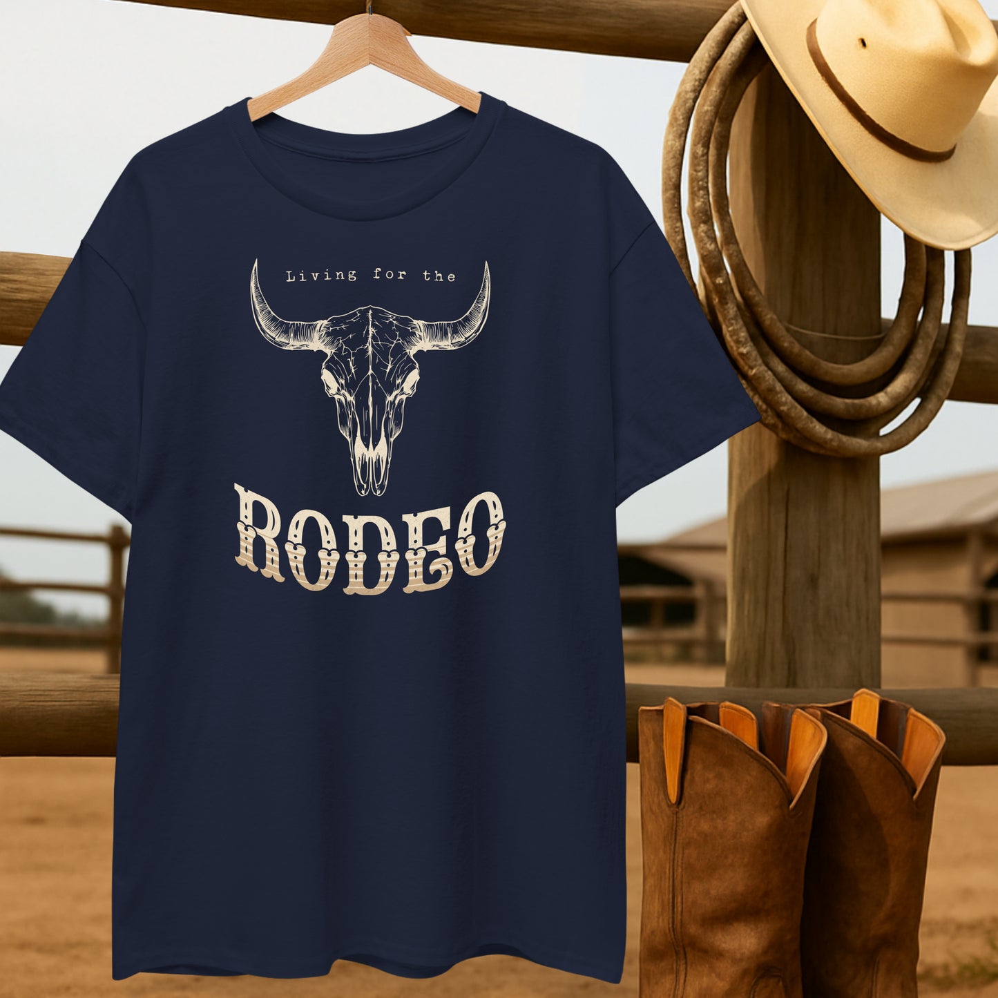 Rodeo Skull T-shirt-retro-western-americana-vintage-style-T-Shirt-by-Retro-Ranch