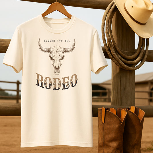 Rodeo Skull T-shirt-retro-western-americana-vintage-style-T-Shirt-by-Retro-Ranch