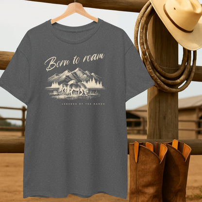 Born to Roam T-shirt-retro-western-americana-vintage-style-T-Shirt-by-Retro-Ranch