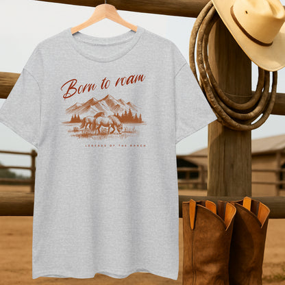 Born to Roam T-shirt-retro-western-americana-vintage-style-T-Shirt-by-Retro-Ranch