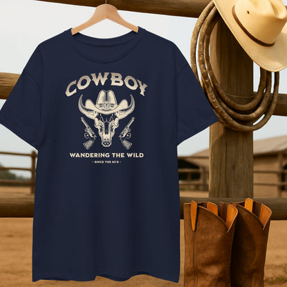 Wandering the Wild T-shirt-retro-western-americana-vintage-style-T-Shirt-by-Retro-Ranch