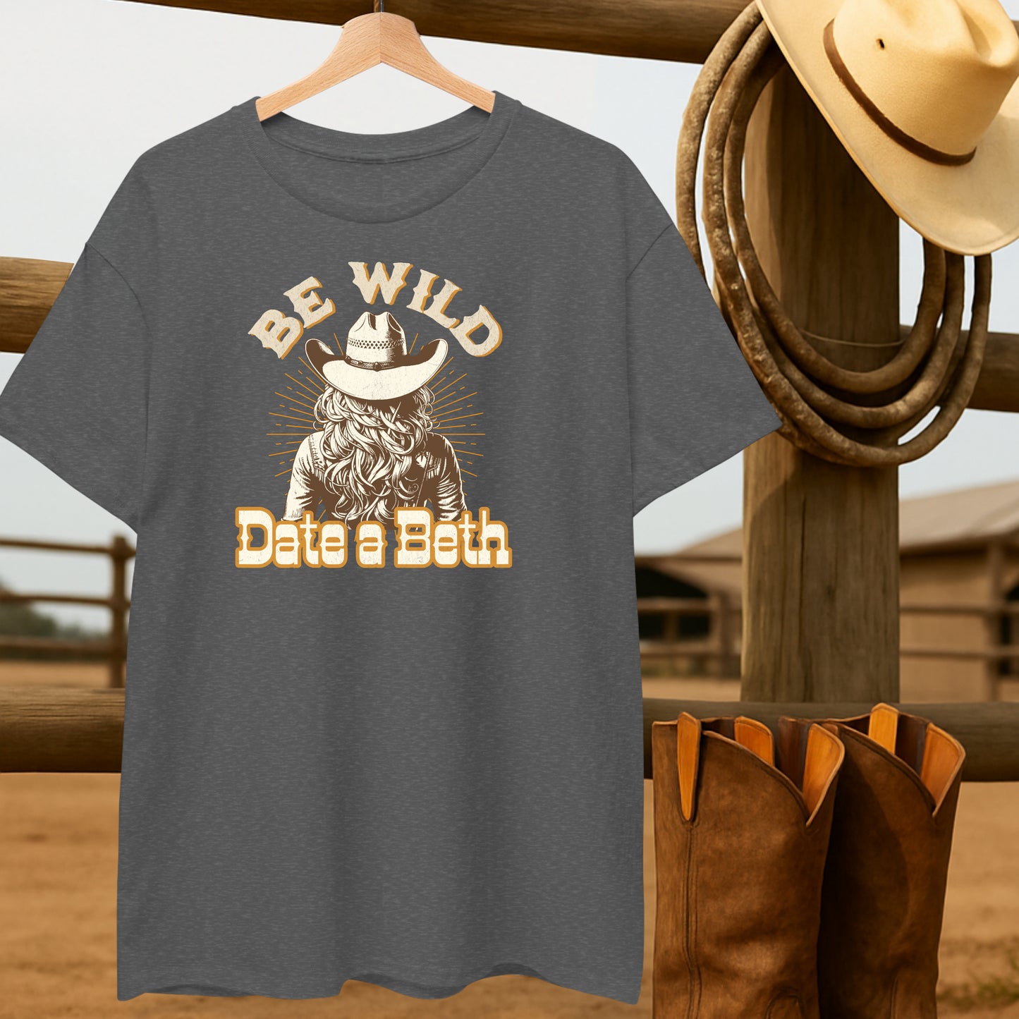 Date a Beth T-shirt-retro-western-americana-vintage-style-T-Shirt-by-Retro-Ranch