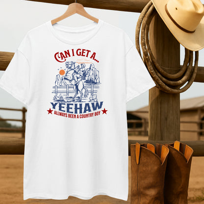 Can I get a Yeehaw T-shirt-retro-western-americana-vintage-style-T-Shirt-by-Retro-Ranch