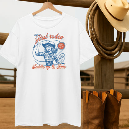 Rodeo Cowgirl Lasso T-shirt-retro-western-americana-vintage-style-T-Shirt-by-Retro-Ranch