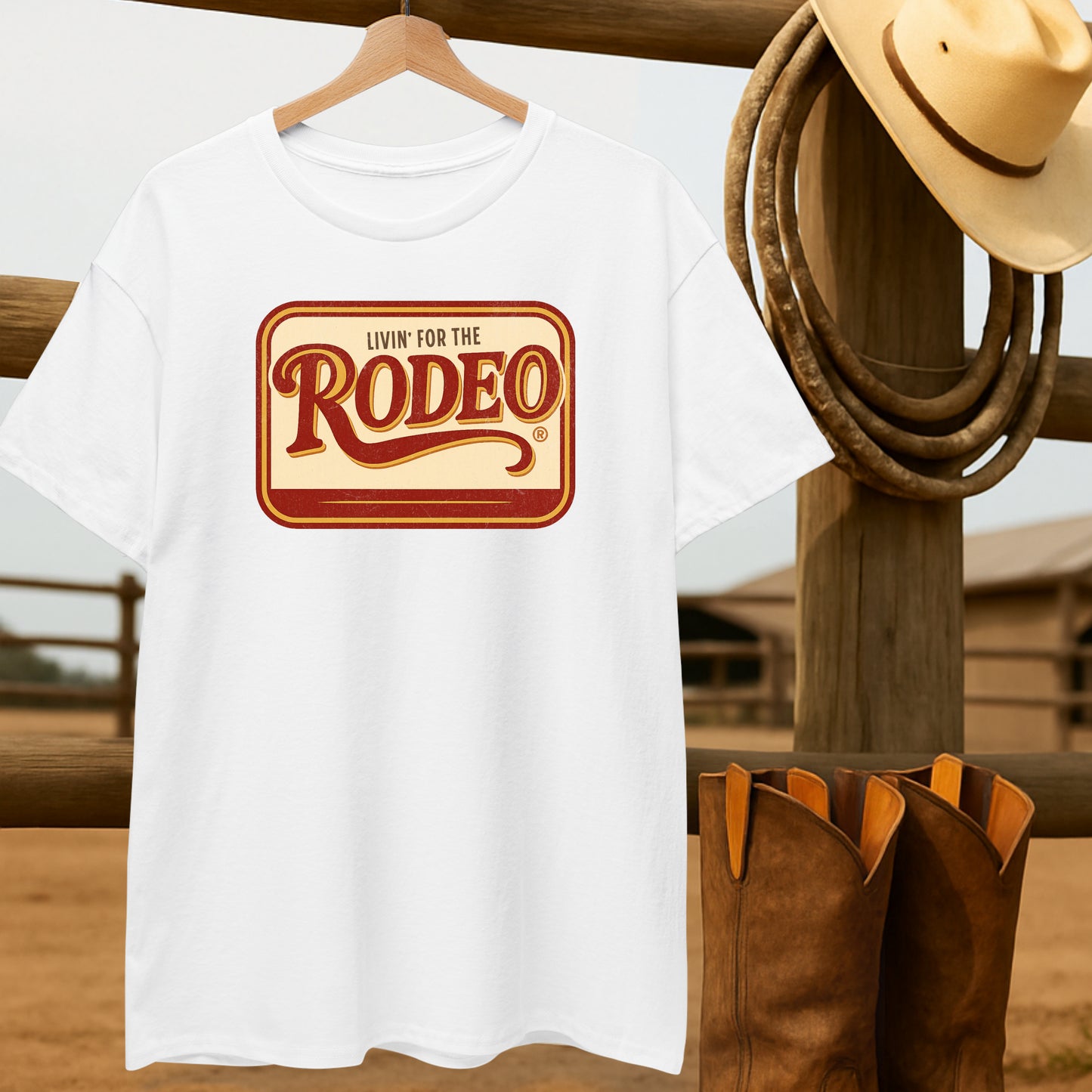 Rodeo T-shirt-retro-western-americana-vintage-style-T-Shirt-by-Retro-Ranch