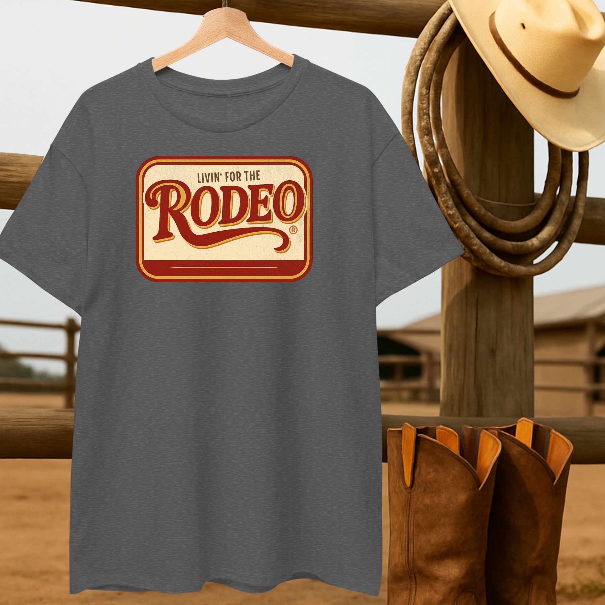 Rodeo T-shirt-retro-western-americana-vintage-style-T-Shirt-by-Retro-Ranch
