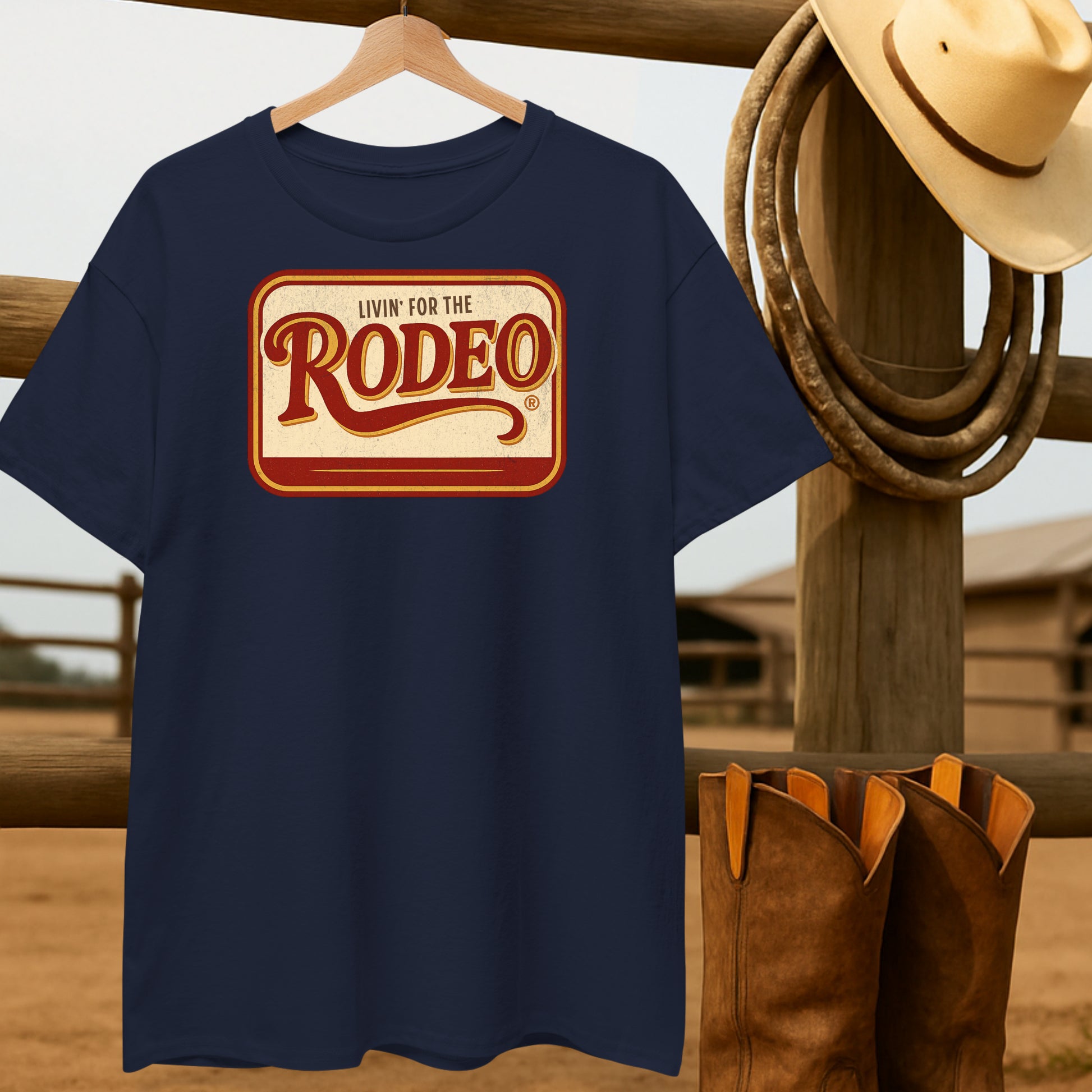 Rodeo T-shirt-retro-western-americana-vintage-style-T-Shirt-by-Retro-Ranch