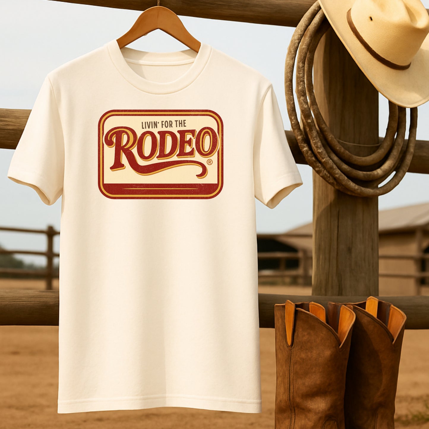 Rodeo T-shirt-retro-western-americana-vintage-style-T-Shirt-by-Retro-Ranch
