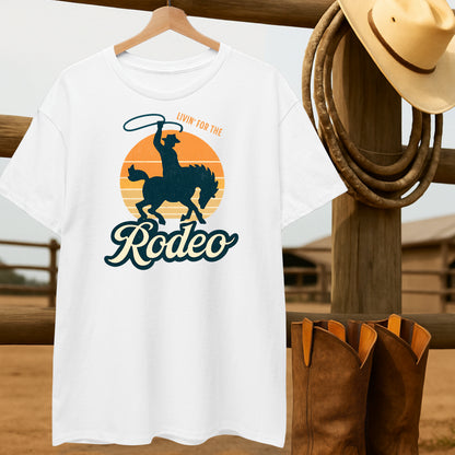 Rodeo Cowboy Retro Sun T-shirt-retro-western-americana-vintage-style-T-Shirt-by-Retro-Ranch