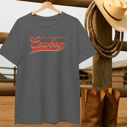 The Original Cowboy T-shirt-retro-western-americana-vintage-style-T-Shirt-by-Retro-Ranch