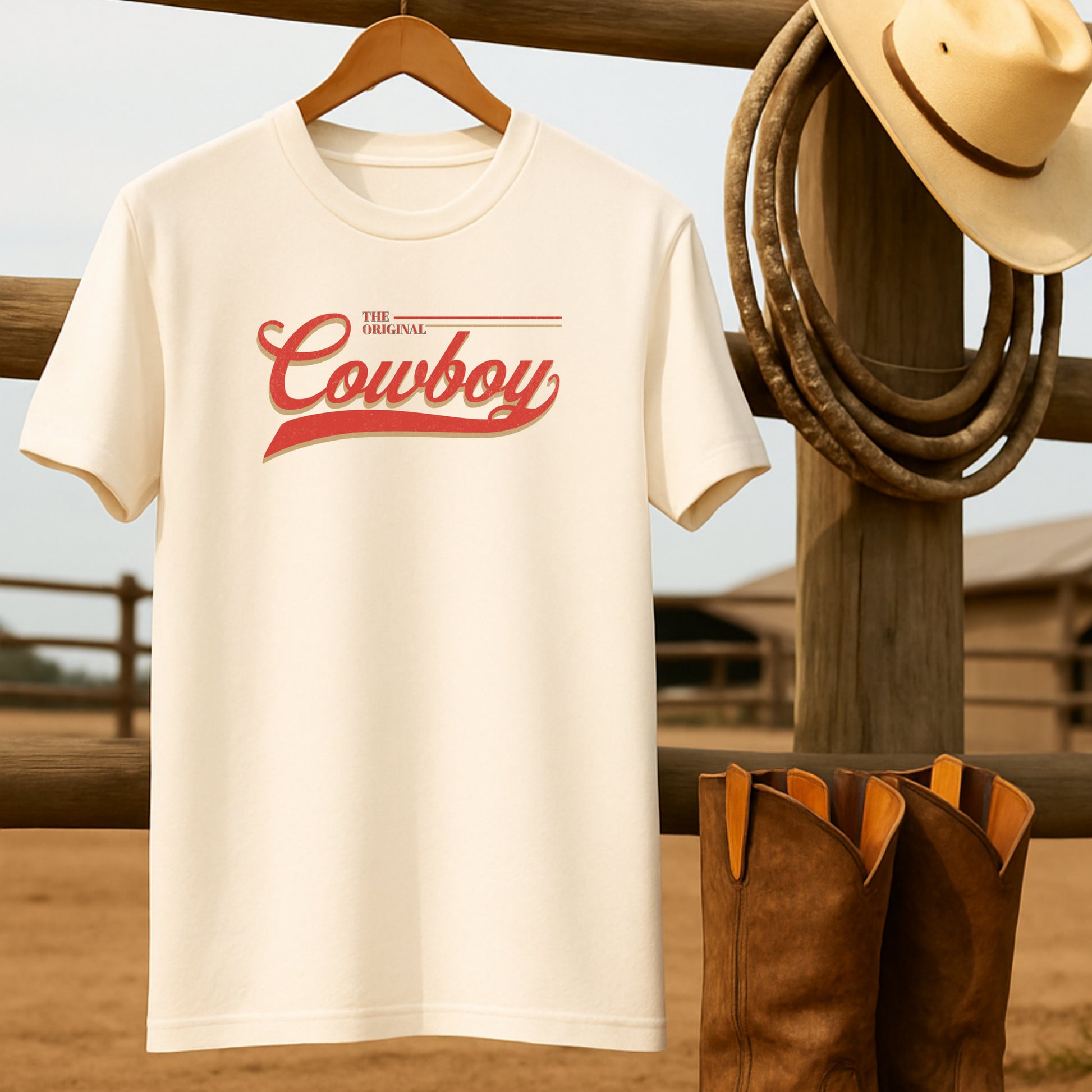 The Original Cowboy T-shirt-retro-western-americana-vintage-style-T-Shirt-by-Retro-Ranch
