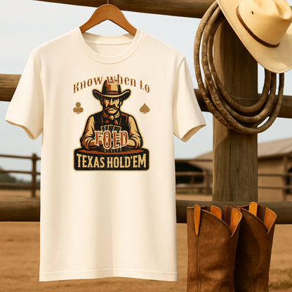 Know when to Fold T-shirt-retro-western-americana-vintage-style-T-Shirt-by-Retro-Ranch