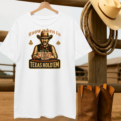 Know when to Fold T-shirt-retro-western-americana-vintage-style-T-Shirt-by-Retro-Ranch
