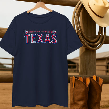 Bigger in Texas T-shirt-retro-western-americana-vintage-style-T-Shirt-by-Retro-Ranch
