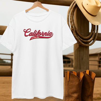 California T-shirt-retro-western-americana-vintage-style-T-Shirt-by-Retro-Ranch