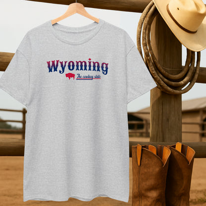 Wyoming Cowboy State T-shirt-retro-western-americana-vintage-style-T-Shirt-by-Retro-Ranch