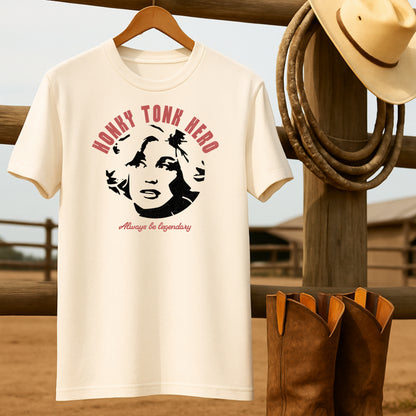 Honky Tonk Hero T-shirt-retro-western-americana-vintage-style-T-Shirt-by-Retro-Ranch