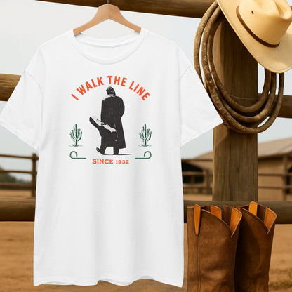 I Walk the Line T-shirt-retro-western-americana-vintage-style-T-Shirt-by-Retro-Ranch