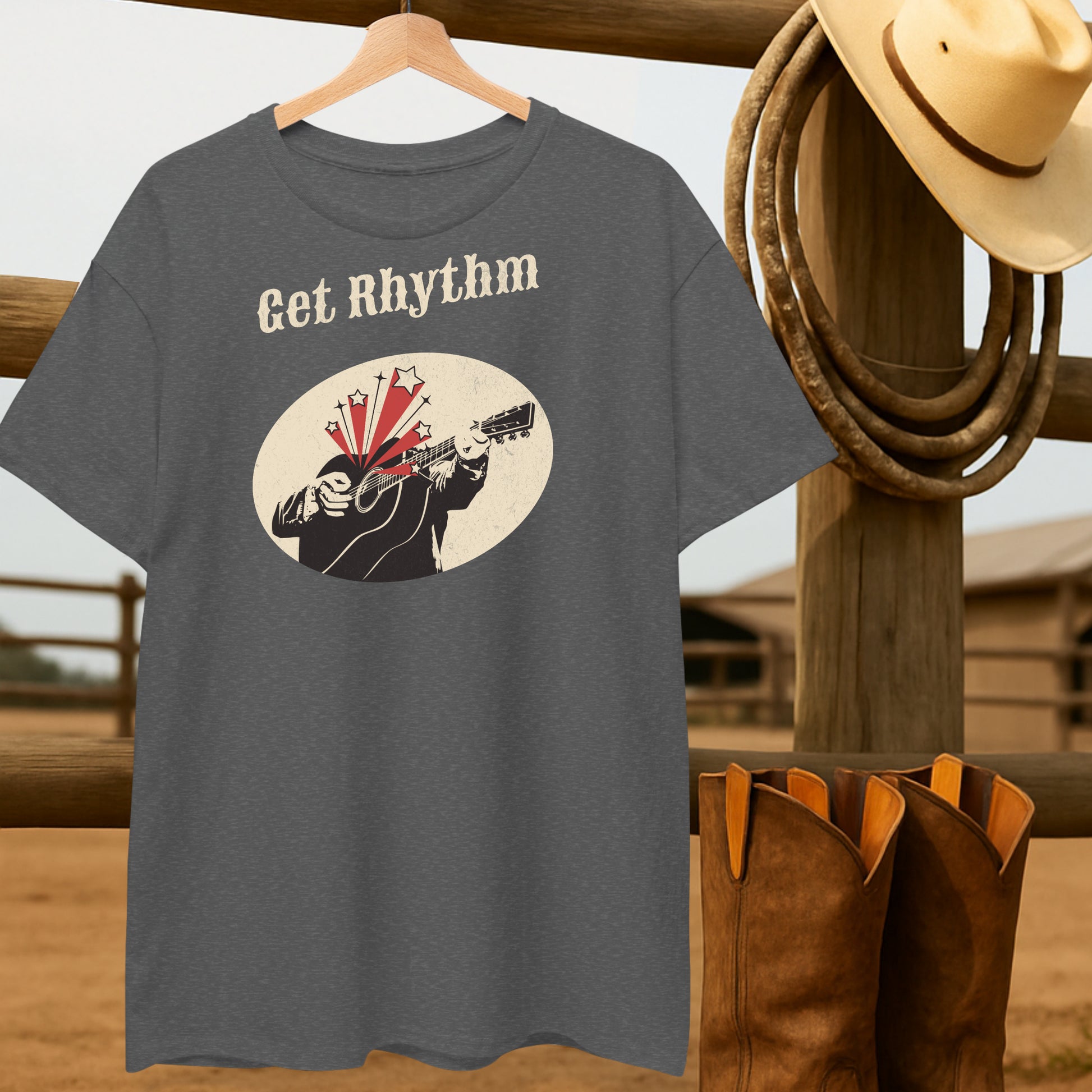 Get Rhythm T-shirt-retro-western-americana-vintage-style-T-Shirt-by-Retro-Ranch