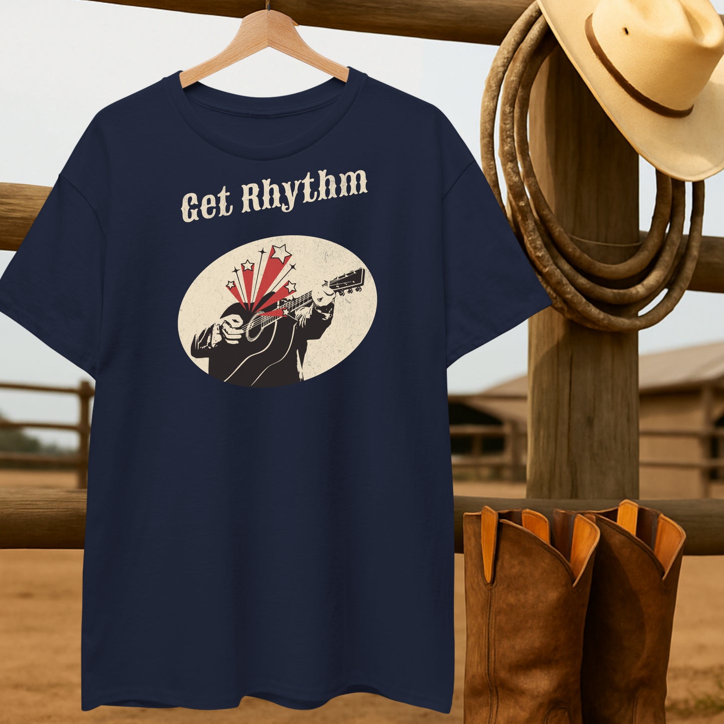 Get Rhythm T-shirt-retro-western-americana-vintage-style-T-Shirt-by-Retro-Ranch
