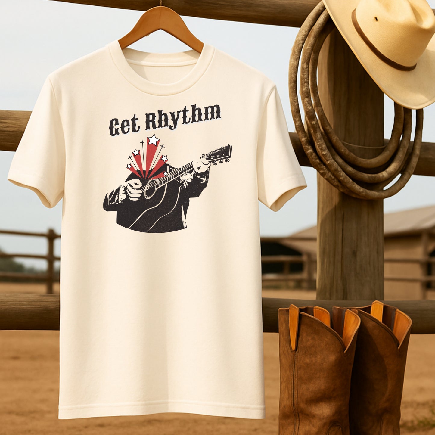 Get Rhythm T-shirt-retro-western-americana-vintage-style-T-Shirt-by-Retro-Ranch