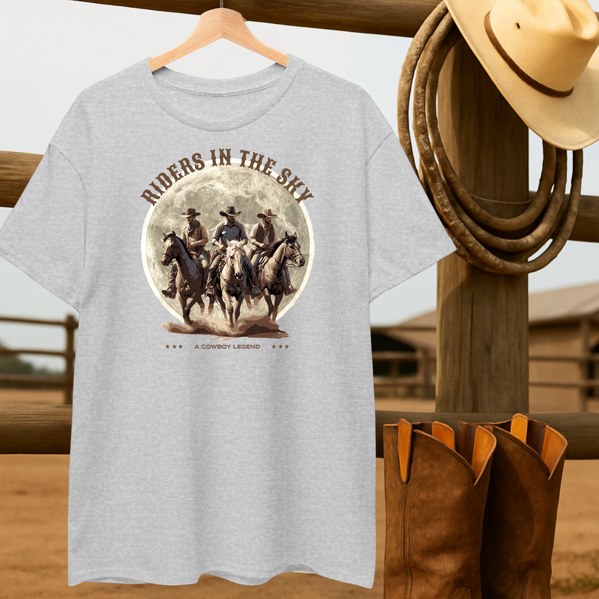 Riders in the Sky T-shirt-retro-western-americana-vintage-style-T-Shirt-by-Retro-Ranch