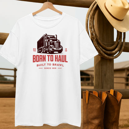 Born to Haul T-shirt-retro-western-americana-vintage-style-T-Shirt-by-Retro-Ranch