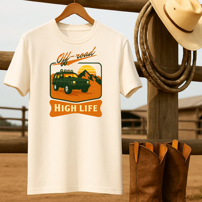Off-road High Life T-shirt-retro-western-americana-vintage-style-T-Shirt-by-Retro-Ranch