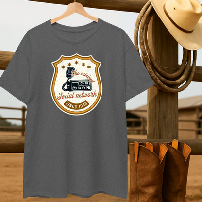 CB Radio Original T-shirt-retro-western-americana-vintage-style-T-Shirt-by-Retro-Ranch