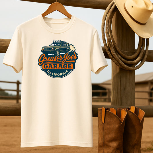 California Garage T-shirt-retro-western-americana-vintage-style-T-Shirt-by-Retro-Ranch