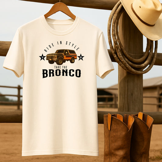 Take the Bronco T-shirt-retro-western-americana-vintage-style-T-Shirt-by-Retro-Ranch
