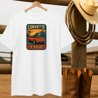 '68 Corvette T-shirt-retro-western-americana-vintage-style-T-Shirt-by-Retro-Ranch