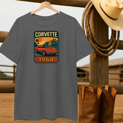 '68 Corvette T-shirt-retro-western-americana-vintage-style-T-Shirt-by-Retro-Ranch