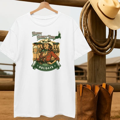 Honky Tonk Holidays T-shirt-retro-western-americana-vintage-style-T-Shirt-by-Retro-Ranch