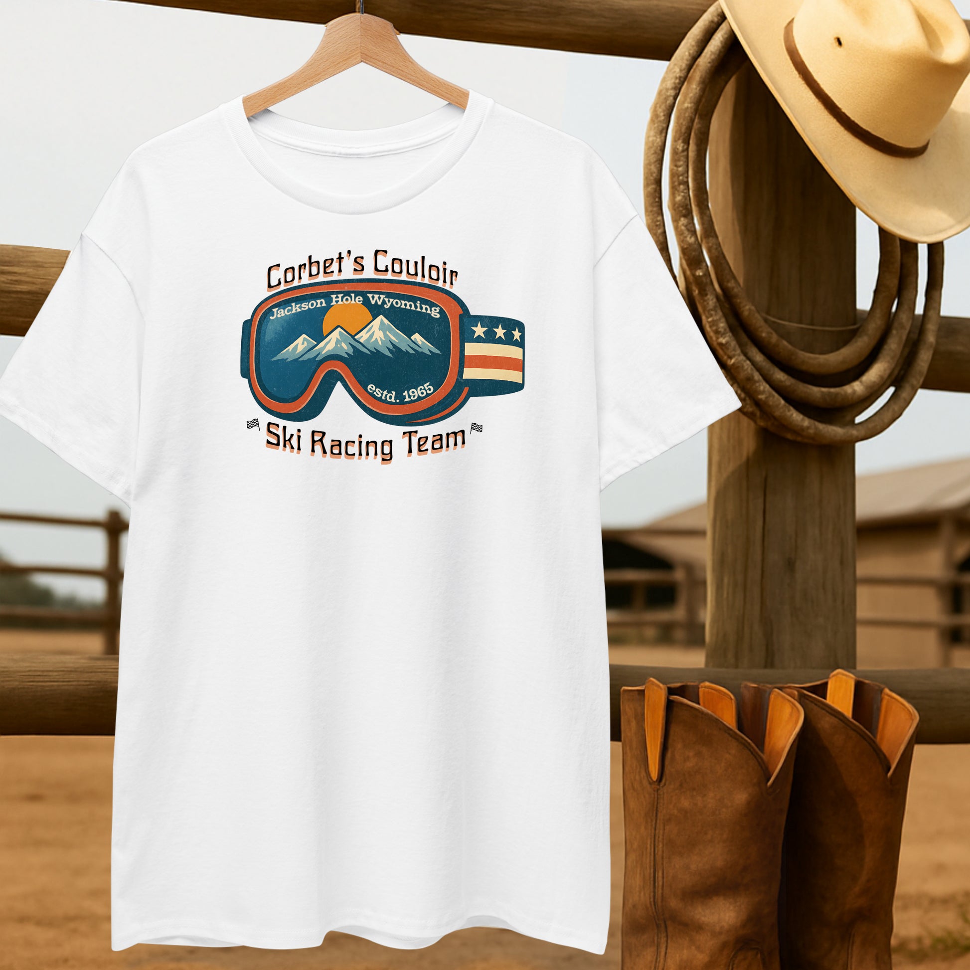 Retro Ski Goggles T-shirt-retro-western-americana-vintage-style-T-Shirt-by-Retro-Ranch