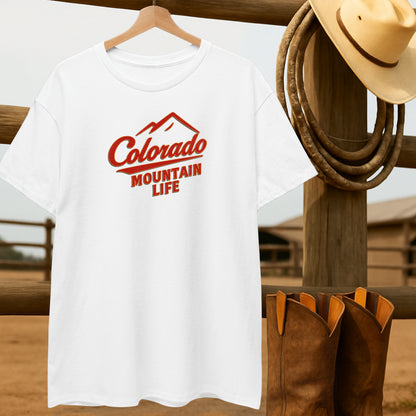 Colorado Mountain Life T-shirt-retro-western-americana-vintage-style-T-Shirt-by-Retro-Ranch