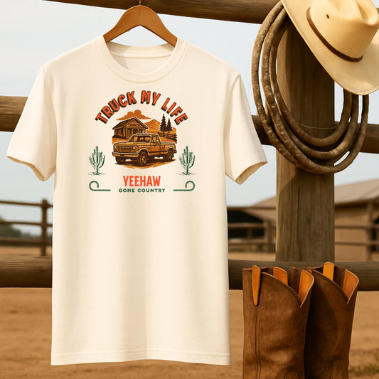 Truck My Life T-shirt-retro-western-americana-vintage-style-T-Shirt-by-Retro-Ranch